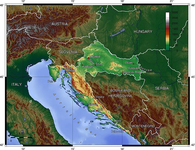 Mappa Cartina Croazia Guida Croazia Turismo E Vacanze